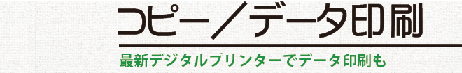 コピー／データ印刷